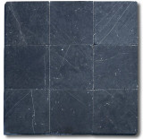 Nero Marquina Tumbled 12"x12" Marble Tile