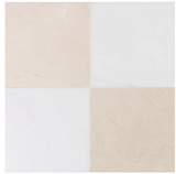Checkerboard Marble Tile Thassos Honed & Crema Marfil Honed 18x18