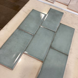 Boneyard Closeout! Be N: Green Sea 4x8 Ceramic Wall Tile - $6.99/Sq Ft - LAST PRICE!
