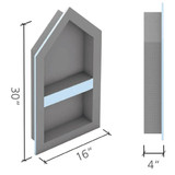 Wedi Shower Niches - 16" x 30" Cathedral Niche US3000016 Wedi Niche