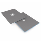 Wedi Fundo Ligno Curbless Shower Pan (Base) w/ Click and Seal Drain Unit - 48" x 48" x 3/4" Center Drain