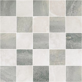 Botticino Turkish Tumbled 12x12 & Ming Green Tumbled 12x12 Checkerboard Marble Tiles