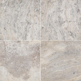 Silver Premium Travertine 12×12 Filled/ Honed