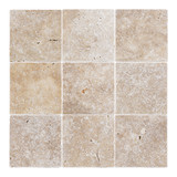 Walnut Travertine 4×4 Tumbled