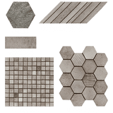 Lava Wakari 1x1 Mosaic, 6" Hexagon Tiles,