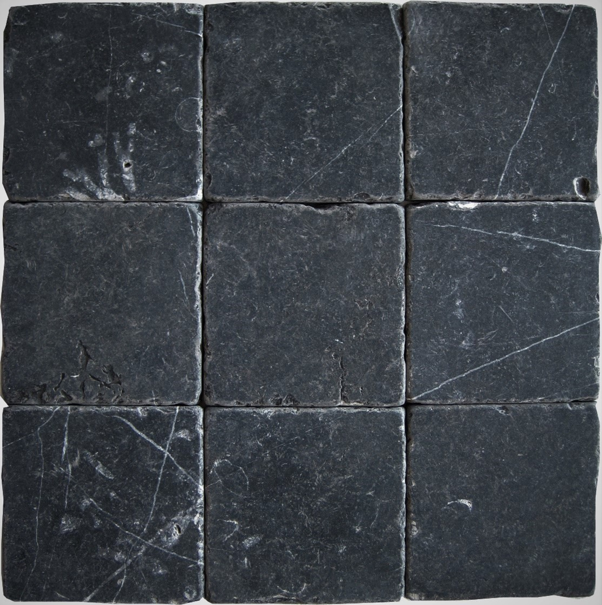 Nero Marquina Tumbled 4x4 Marble Tiles