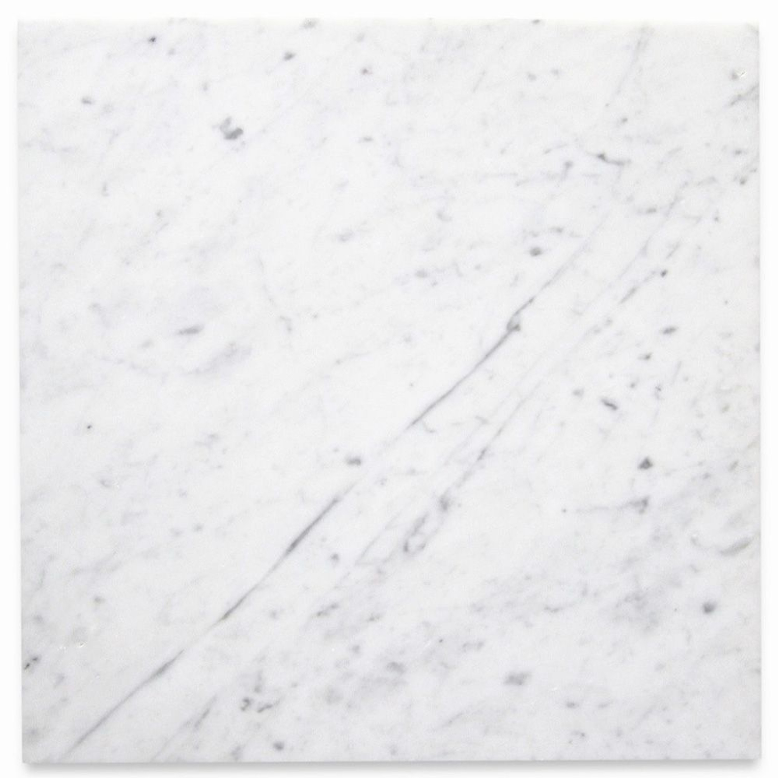 Carrara White Marble 18x18 Tile Honed