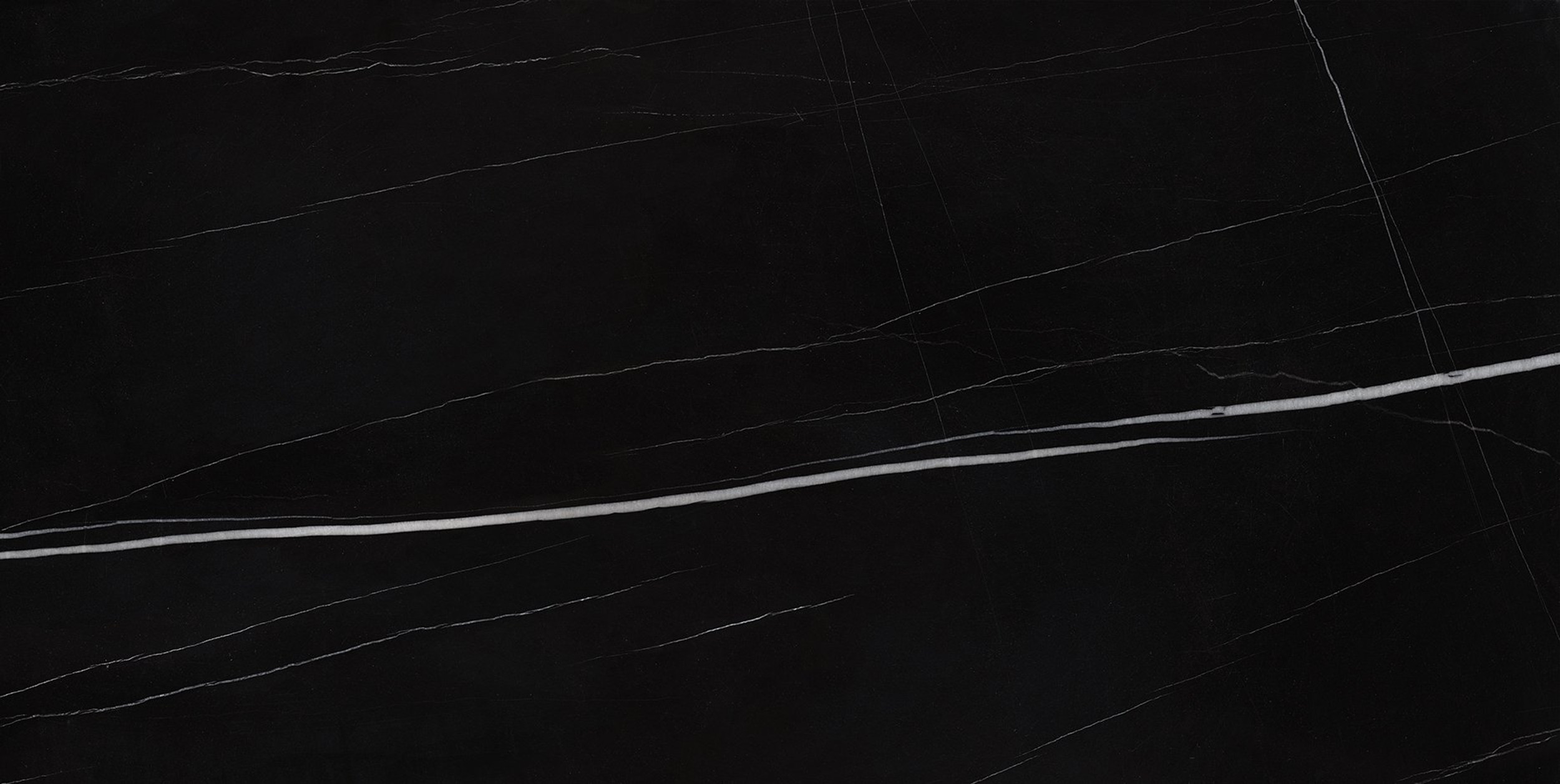 Imagine Stone Nero Marquina Polished 24"x48" Porcelain Tile