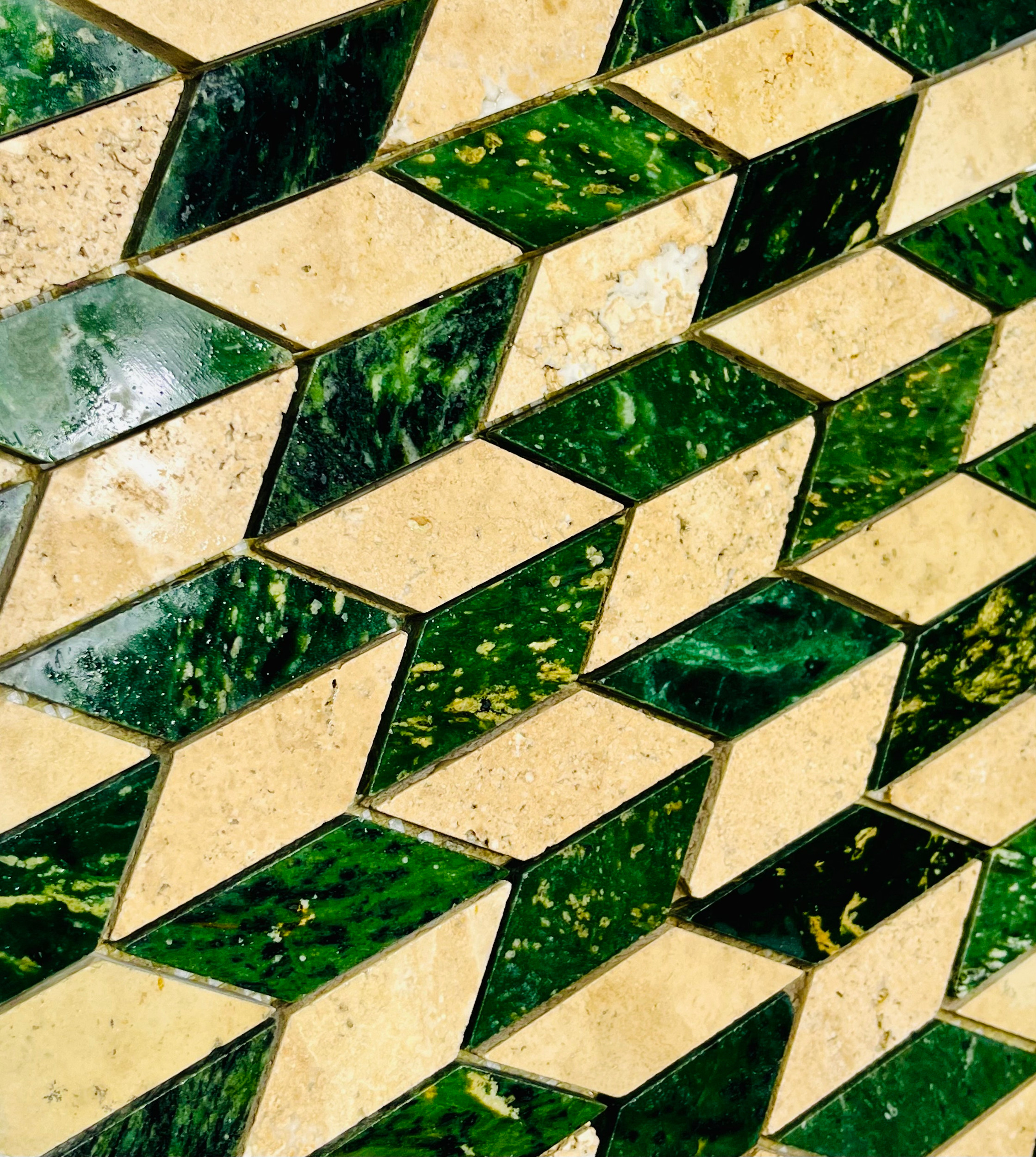 LZ5 Persian Travertine/ Verde Marble Mosaic $9.99 Sq. Ft. Last Price