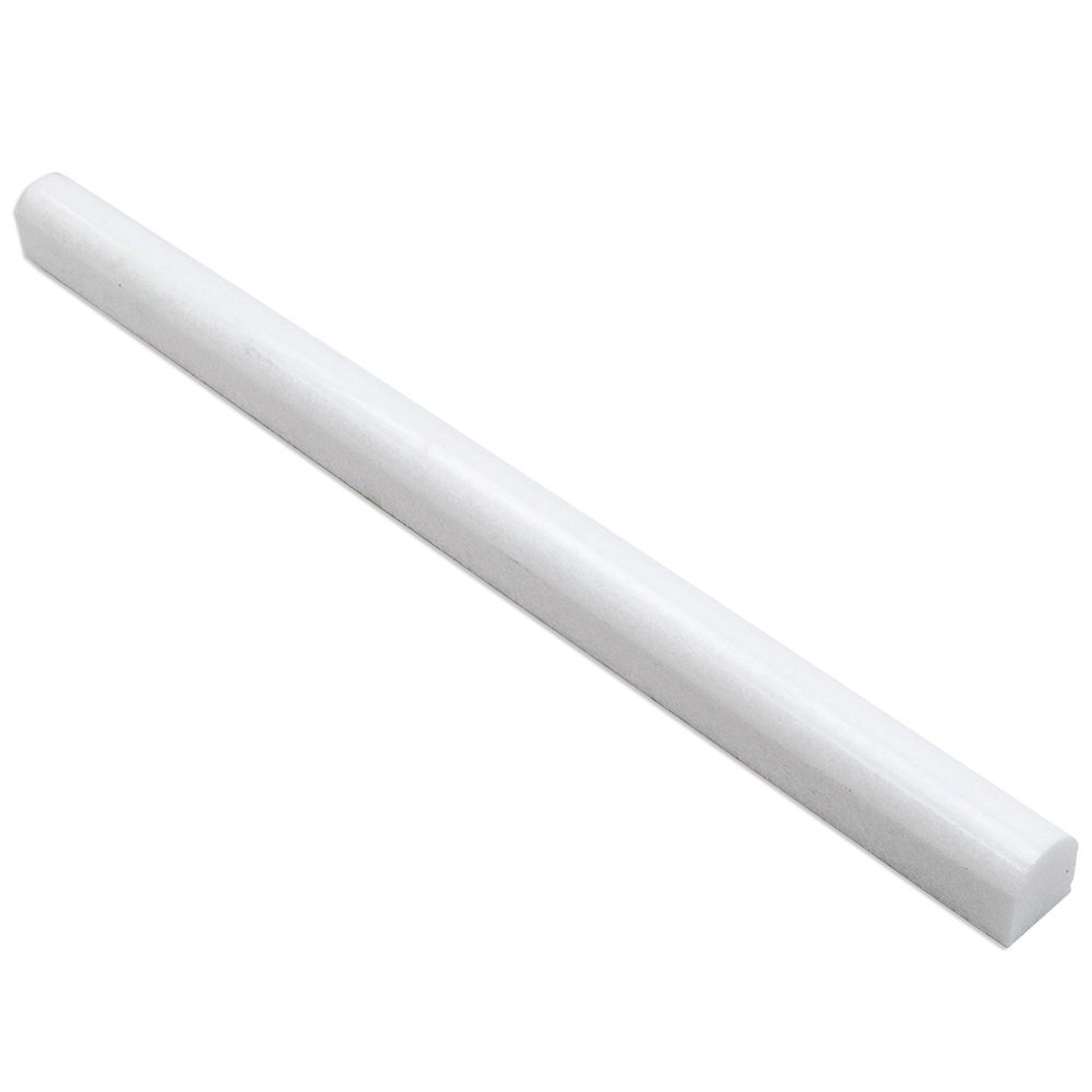 Thassos White Polished Pencil Liner Marble Moldings 1/2x12