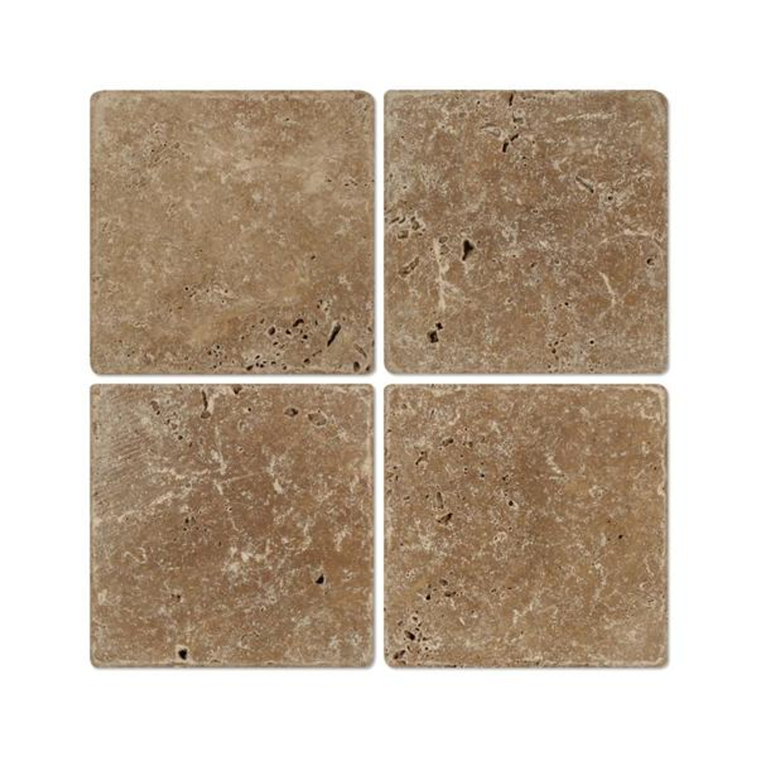 Noce Tumbled 6"x6" Travertine Tiles