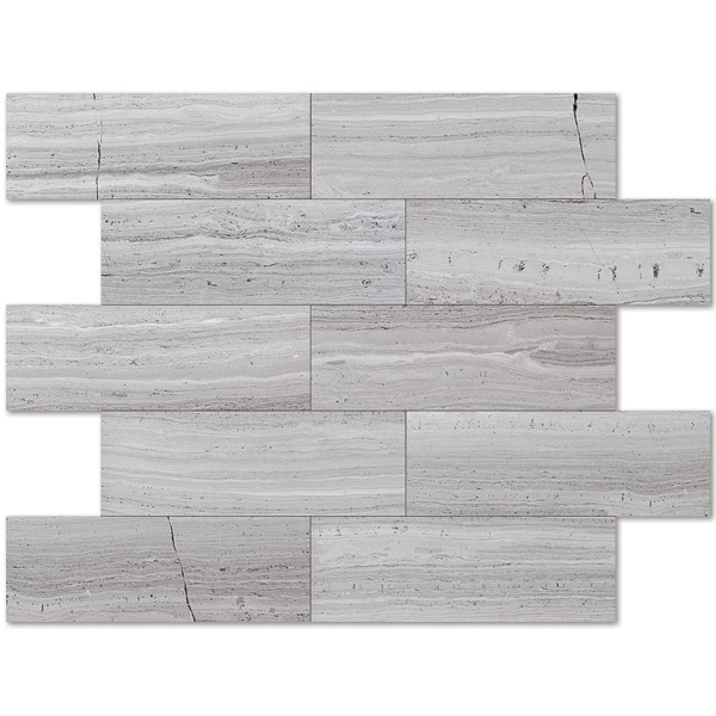 Athen's Gray Honed 3x12 Subway Tile Marble