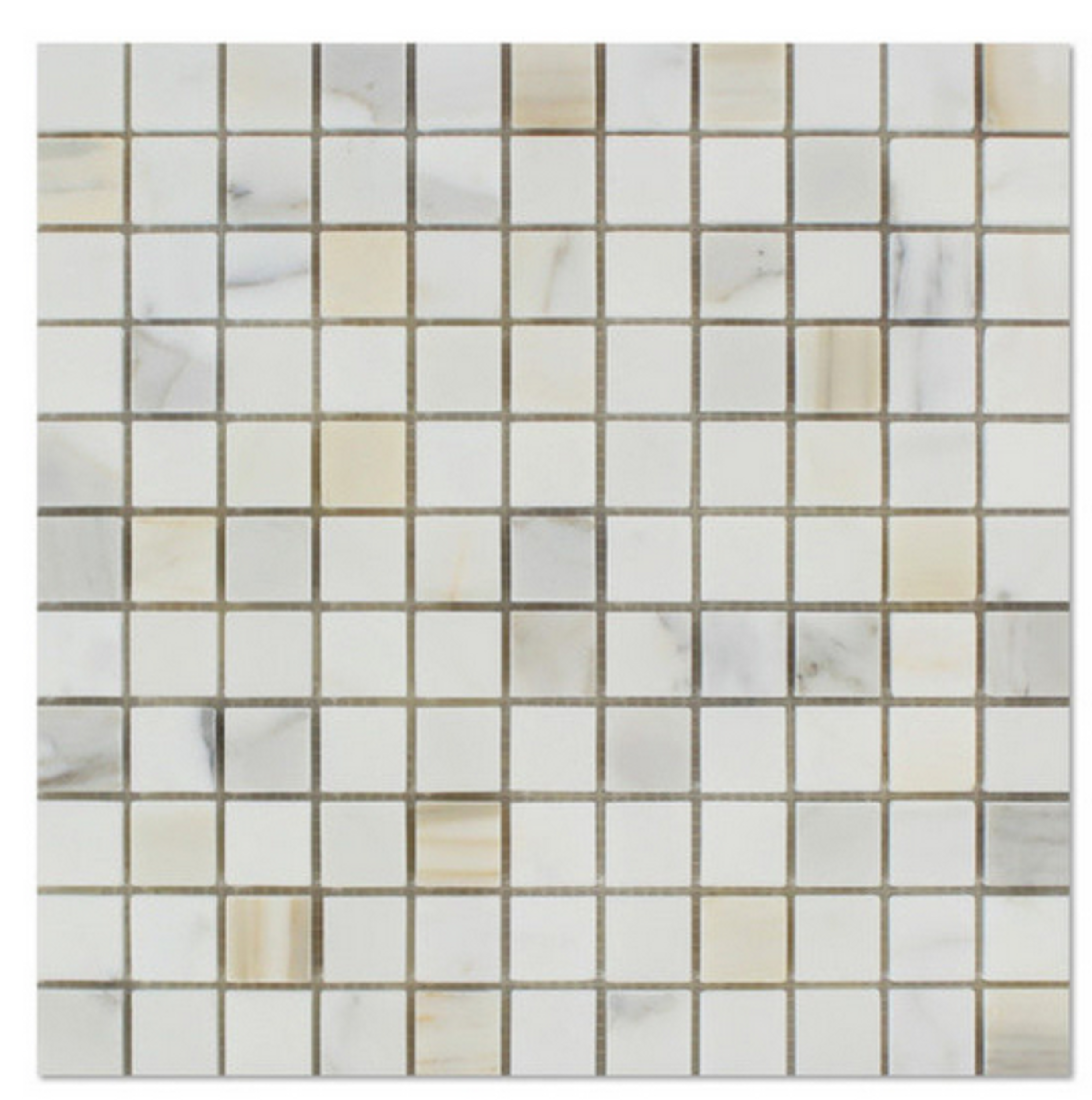 Calacatta Gold 1x1 Square Mosaic