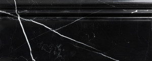 Nero Marquina Honed 5"x12" Base Molding Nero Marquina Honed 5"x12" Base Molding