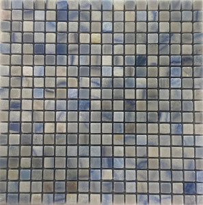 Azul Macauba Tumbled 5/8"x5/8" Mosaic on 12"x12" Mesh Azul Macauba Tumbled 5/8"x5/8" Mosaic on 12"x12" Mesh