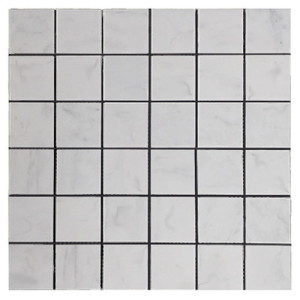 Carrara White Italian Marble 2” x 2” Mosaic Tile Honed Carrara White Italian Marble 2” x 2” Mosaic Tile Honed