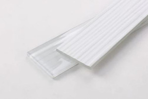 Bamboo Ice White Glass 2"x12" $11.99 Sq. Ft.