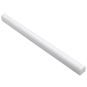 Thassos Marble Pencil Liner Polished 3/4"x12" Thassos Marble Pencil Liner Polished 3/4"x12"