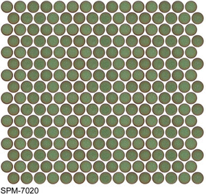 Penny Round SPM-7020 Matte Evergreen 12"x12" Penny Round SPM-7020 Matte Evergreen 12"x12"