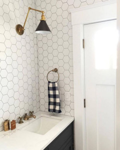 Old Town 4" White Matte Hexagon Tiles Old Town 4" White Matte Hexagon Tiles