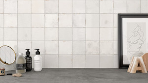 Mestizaje Zellige 5 x 5 Ceramic Tiles - White Gloss Tile Mestizaje Zellige 5 x 5 Ceramic Tiles - White Gloss Tile