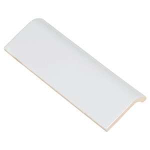 Ice White Gloss 2"x6" Mud Cap Finished on 6" Side Ice White Gloss 2"x6" Mud Cap Finished on 6" Side