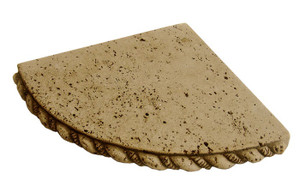 Noce Travertine Rope Corner Shelf Noce Travertine Rope Corner Shelf