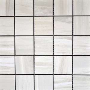 Flow Ivory 2.5"x2.5" Square Mosaics 12x12 Mesh Flow Ivory 2.5"x2.5" Square Mosaics 12x12 Mesh