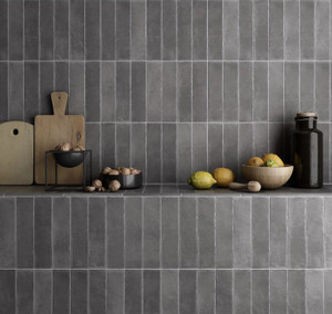 Argile 2.5" x 10" Porcelain Tile - Dark Tile Argile 2.5" x 10" Porcelain Tile - Dark Tile