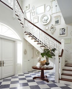 Italian Bardiglio Imperiale 12x12 & Ocean White Honed 12x12 Set In Checkerboard Pattern