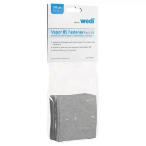Wedi Vapor 85 Fastener Patch Kit is used to waterproof and vaporproof fastener points in steam shower installations. Wedi Vapor 85 Fastener Patch Kit is used to waterproof and vaporproof fastener points in steam shower installations.