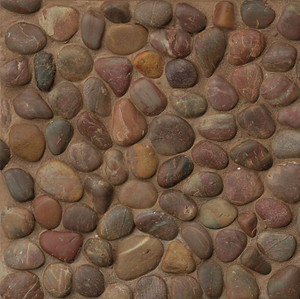 Henna Red Pebbles Round 12"x12" $12.99 SF Last Price (7 Sq. Ft. Left)