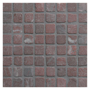 Rosso Laguna Tumbled 5/8"x5/8" Mosaics 12x12 Mesh Rosso Laguna Tumbled 5/8"x5/8" Mosaics 12x12 Mesh