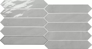 Switch ON Grey Gloss 1.75x9.5 Ceramic Picket Wall Tiles Switch ON Grey Gloss 1.75x9.5 Ceramic Picket Wall Tiles