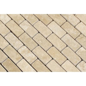 Classic Travertine Tumbled 1x2 Mosaics Classic Travertine Tumbled 1x2 Mosaics