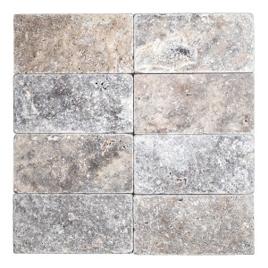 Silver Premium Travertine 3×6 Tumbled Silver Premium Travertine 3×6 Tumbled