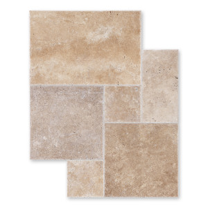 Noce Premium Travertine Brushed/ Chiseled Versailles Noce Premium Travertine Brushed/ Chiseled Versailles