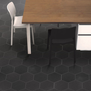 Basalt Black Honed 8" Hexagon Tiles Basalt Black Honed 8" Hexagon Tiles