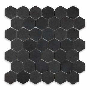 Black Basalt 2″ Hexagon Honed Black Basalt 2″ Hexagon Honed