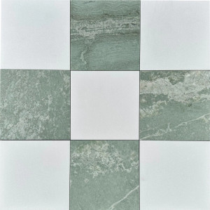 Thassos White, Ming Green Polished 12x12 Marble Checkerboard Tile Thassos White, Ming Green Polished 12x12 Marble Checkerboard Tile