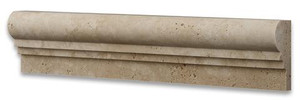 Ivory Travertine OG-2 Chair Rail 2x12 Travertine Decorative Moldings Ivory Travertine OG-2 Chair Rail 2x12 Travertine Decorative Moldings