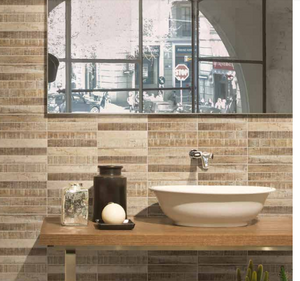 Sea Wood Sand Batik Mosaic 12x12 Porcelain Tiles