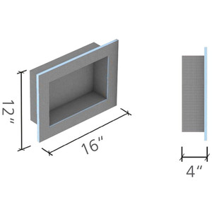 Wedi Shower Niches - 16" x 12" US3000004 Wedi Niche Wedi Shower Niches - 16" x 12" US3000004 Wedi Niche