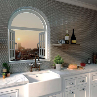 Stainless Steel Hexagon Mosaic Tiles