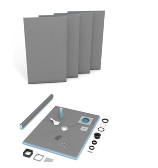 Wedi Fundo Primo 36 in. x 60 in. Shower Kit Center Drain US2000003