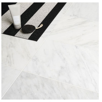 Ocean White Honed 12"x24" Marble Tiles