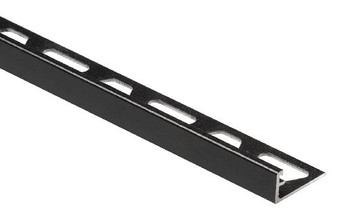 Schluter JOLLY Anodized Aluminum Tile Edging Trim - 1/2" Matte Black (MGS)
