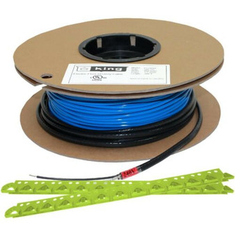 King Underfloor Heating Loose Wire Cable 10 Sq Ft Unit Includes Thermostat 120v
