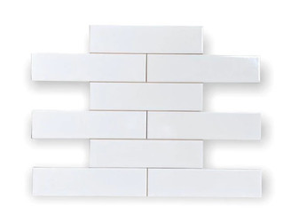 Ice White Gloss 2"x8" Ceramic Wall Tiles