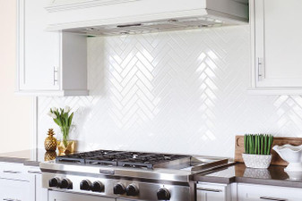 Ice White Gloss 2"x8" Ceramic Subway Tiles